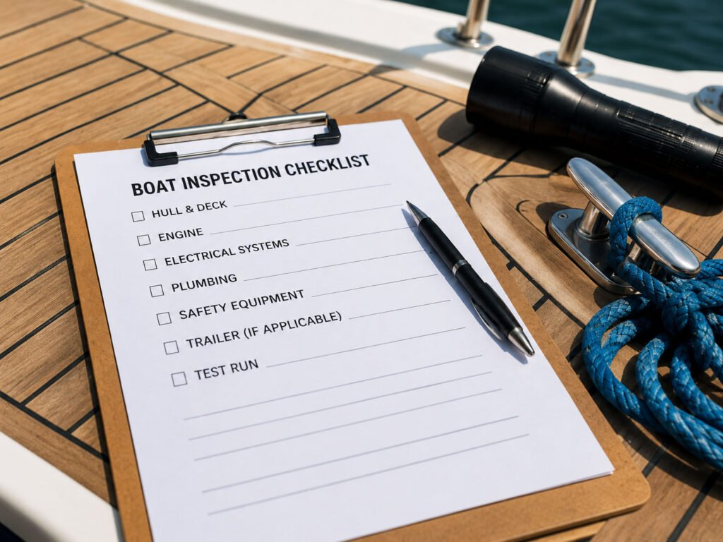 Boat inspection tips for first-time buyers before purchasing a used boat